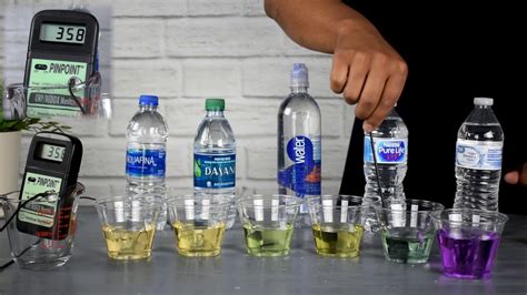 bottled water ph test video|dasani water ph test.